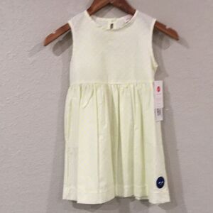 NEW Smiling Button Girls Sz 7 Neon Dots Pinny‎ Dress 100% Cotton
